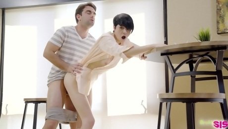 Short haired stepsis is down to fuck and that cutie loves passionate fuck