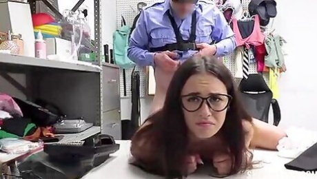 Daisy Pheonix And Mike Mancini In Dark-haired Gal With Glasses Gets Punished For Stealing