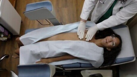 Cutie Genesis Gets 1st EVER Gyno Exam At Doctor Tampa & Nurse Aria Nicole From GirlsGoneGynoCom