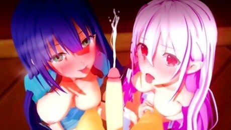 POV: KISARA AND AYANO YUUGIRI POUNDED ENGAGE KISS ANIME HENTAI COMPILATION